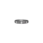 14 Karat Black Rhodium Band with 3 Diamonds