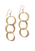 3 Circle Etched Earrings