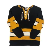 Black & Gold Stripe Hockey Sweater