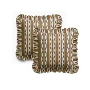 Desert Muse Ruffled Ikat Pillow Pair — Dressing Rooms Interiors Studio