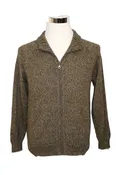 Alpaca Blend Marbled Dark Brown Cardigan