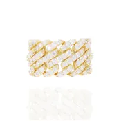 15mm Two Row Diamond Cuban Ring