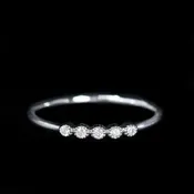 14K White Gold 0.08 CTW Diamond Band