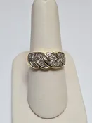 10K Gold Ring 0.33ct Round Diamonds 3.8g