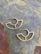 Brass Geo Hoops - made to order — K. DiResta Design