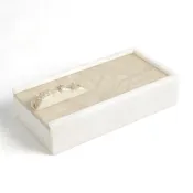 Alabaster Rectangle Box w/Rock Finial