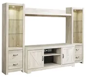 Bellaby - 4 Pc. - Entertainment Center - 63" TV Stand - Whitewash