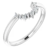 .07 CTW 14K White Gold Contour Band