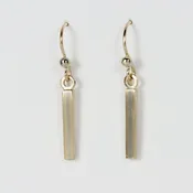 14k White &  Yellow Striped Earrings