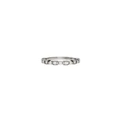 14 karat white gold band with round diamonds