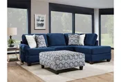 Albany 8642 Groovy Navy 2-Piece Sectional with Right Chaise