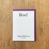 Boo! Happy Halloween Card — Letterpress PDX