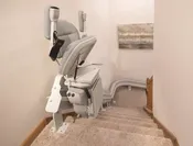 Elite Indoor Custom Curved Stairlift (400lb Capacity) - Bruno