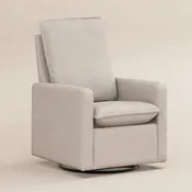 Babyletto Cali Pillowback Swivel Glider in Eco-Performance Fabric | Water Repellent & Stain Resistant