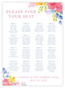 Seating Chart - Floral 03