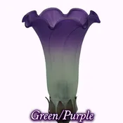 Add-On Glass Tulip Shade - Green/Purple