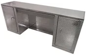 Base Cabinet - 8 foot - with Drawer - Deluxe, (96"L x 40"H  x 22"D), Aluminum