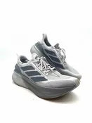 Adidas Size 11.5 Lt Gray/Black Lace-Up Knit Men's Shoes Sneakers- Men's