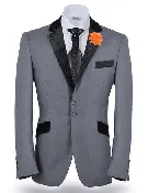 Fashion Blazer Jacket Velvet C. Gray
