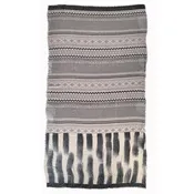 Black & Taupe Geometric Scarf