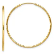 14k 1.25mm Wide 32 mm Endless Hoop Earring