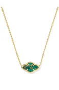 Abbie Pendant Necklace In Veined Green