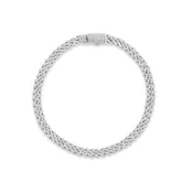 10K 4mm .80ct Diamond Cuban Bracelet