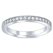 0.50 cttw Single Row Pave Set Milgrain Diamond Eternity Band