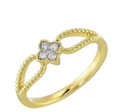 10Kt Yellow Gold Diamond 1/12Ctw Ring RG16624-1YC