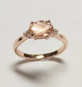 Enchanted Three Stone Gold Engagement Ring