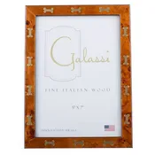 377 - 25 - Chestnut Burl W/Gold Bone Frame -