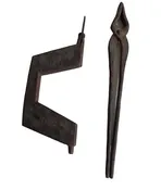 Antique Japanese Tools - Blacksmith Tong Pincer and Woodcarver Gouge Chisel