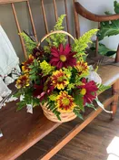 Basket of Fall Flowers