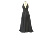 Beaded V-Neckline Evening Gown