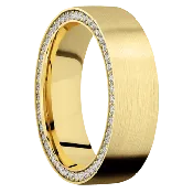 14K Yellow Gold + Satin Finish