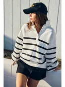 ADDISON STRIPE PULLOVER