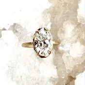 3 CT Oval Cut Lab Grown Diamond Ring