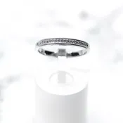 Diamond Anniversary Band with Migraine Edge Detail