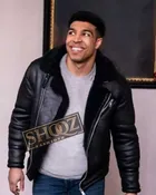 12 Dates of Christmas Chad Savage Black Leather Jacket