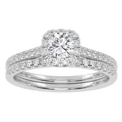 10K 0.50CT Certified Lab-Grown  Diamond Bridal Set 67939