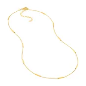 14K Dainty Bar Station Chain