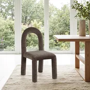 Amari Chenille Fabric Upholstered Dining Chair - Brown - Set of 2