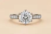 Classic Round Diamond Pavé Band Ring