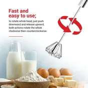 Cooks Innovations Push Down Zip Whisk - Kitchen Tools - Fast Mixing & Blending - Durable & Easy to Use