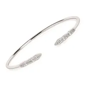 14k White Gold .25 cttw Diamond Arrow Bracelet