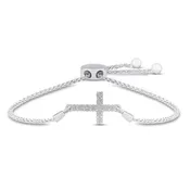 .05ctw Diamond Cross Bolo Bracelet