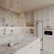 Champagne Shaker 10 Ft Kitchen Cabinet Set (RTA Preconfigured Bundle)