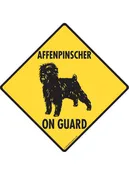 Affenpinscher On Guard Aluminum Sign or Vinyl Sticker - Weatherproof Yard