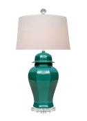 Gulf Shores Teal Hexagon Lamp