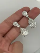 Exquisite White Gold Diamond Drop Earrings — Leon’s Beverly Hills